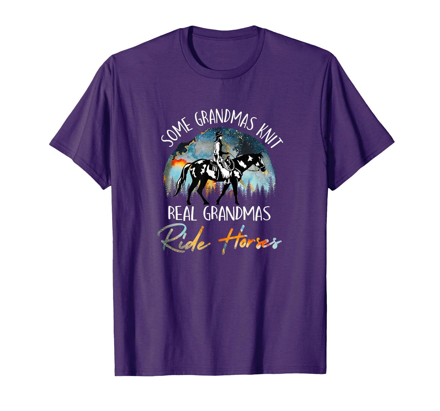 Real Grandmas Ride Horses Grandma Horse Riding Equestrian T-Shirt