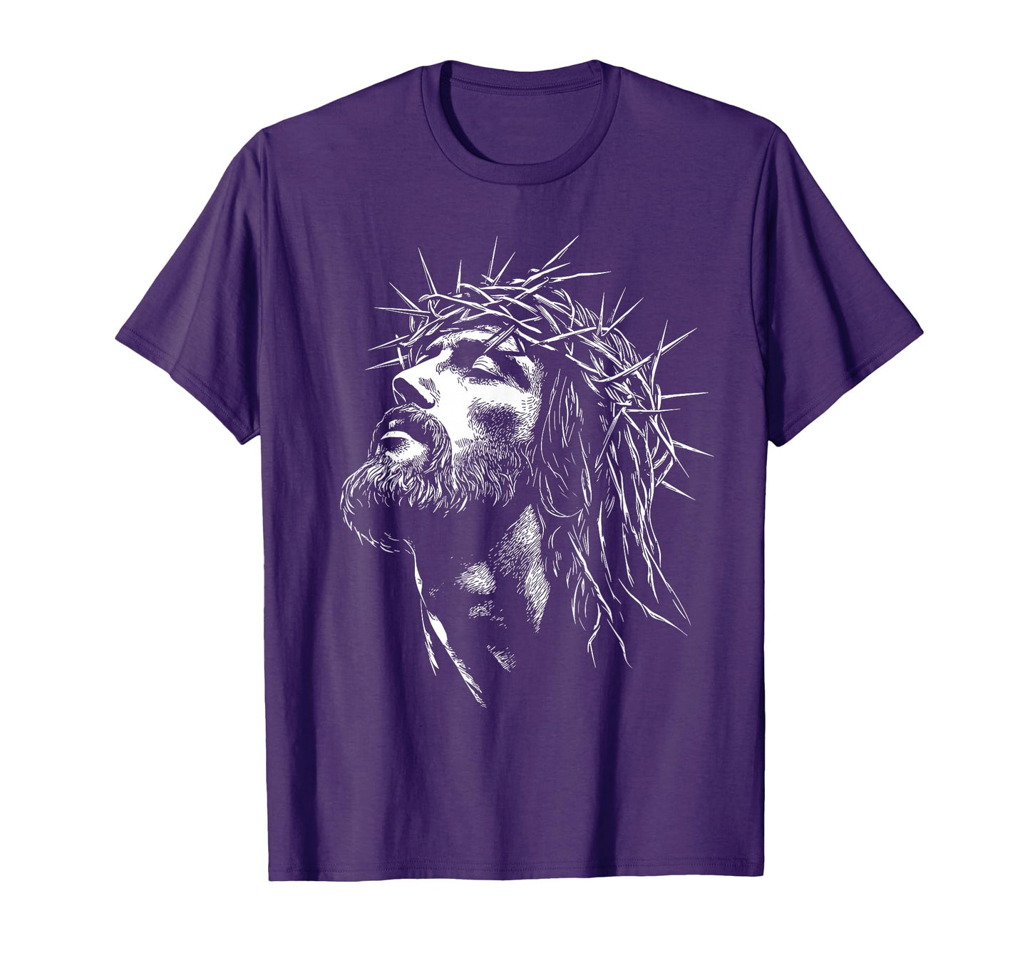 Jesus Christ with Crown of Thorns Jesus Graphic T-Shirt