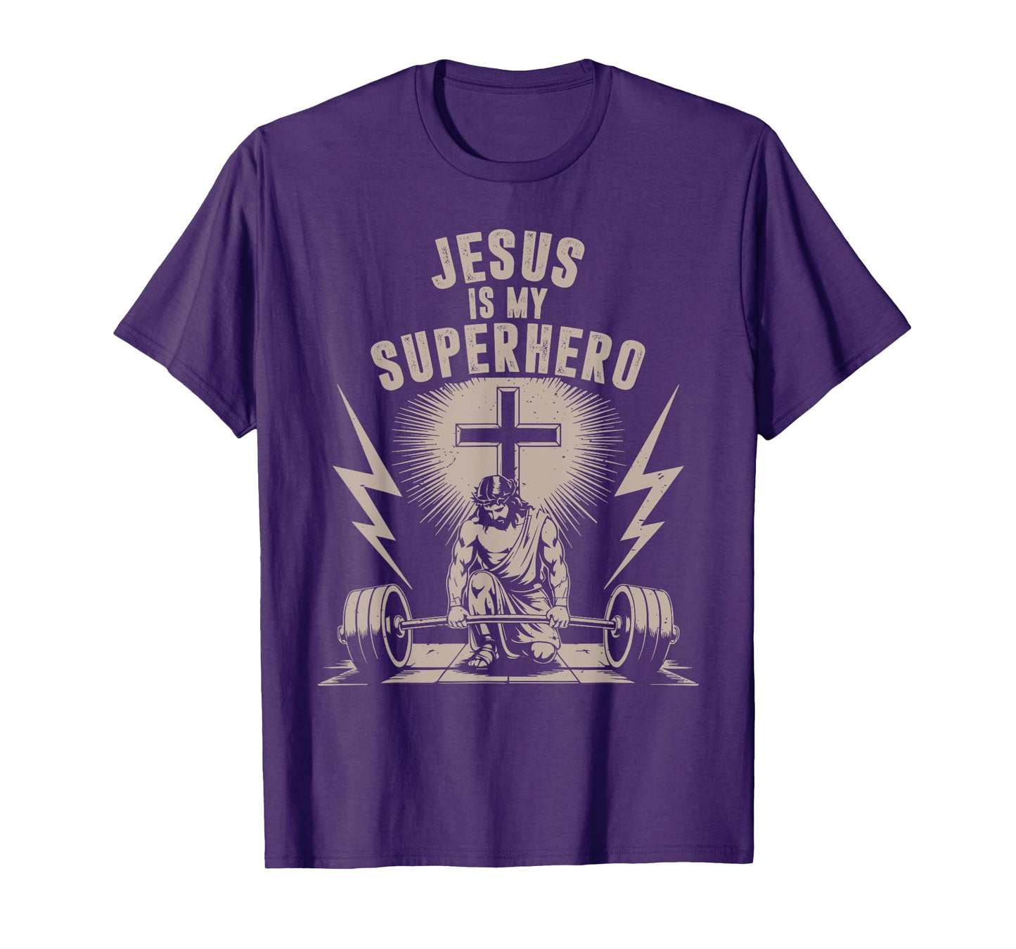 Jesus is My Superhero Funny Christian Workout Gym Men Women T-Shirt