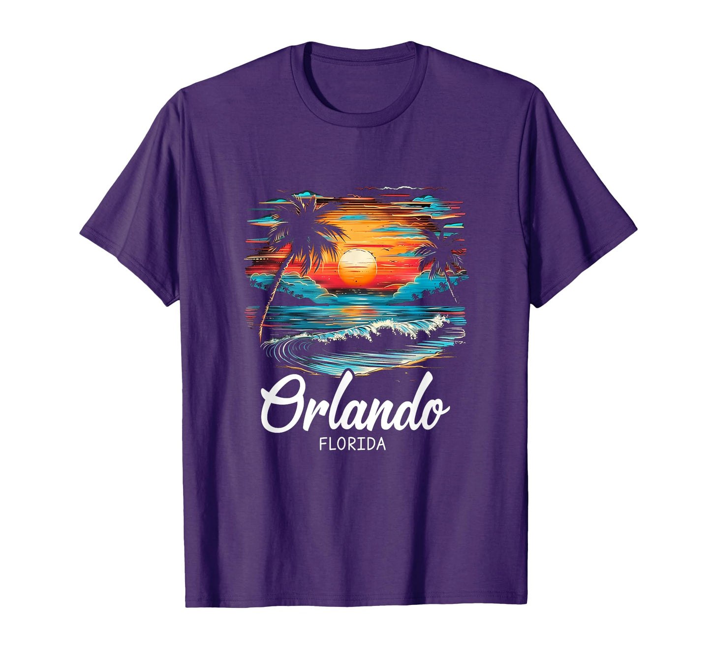 Family Vacation Retro Sunset Florida Orlando T-Shirt