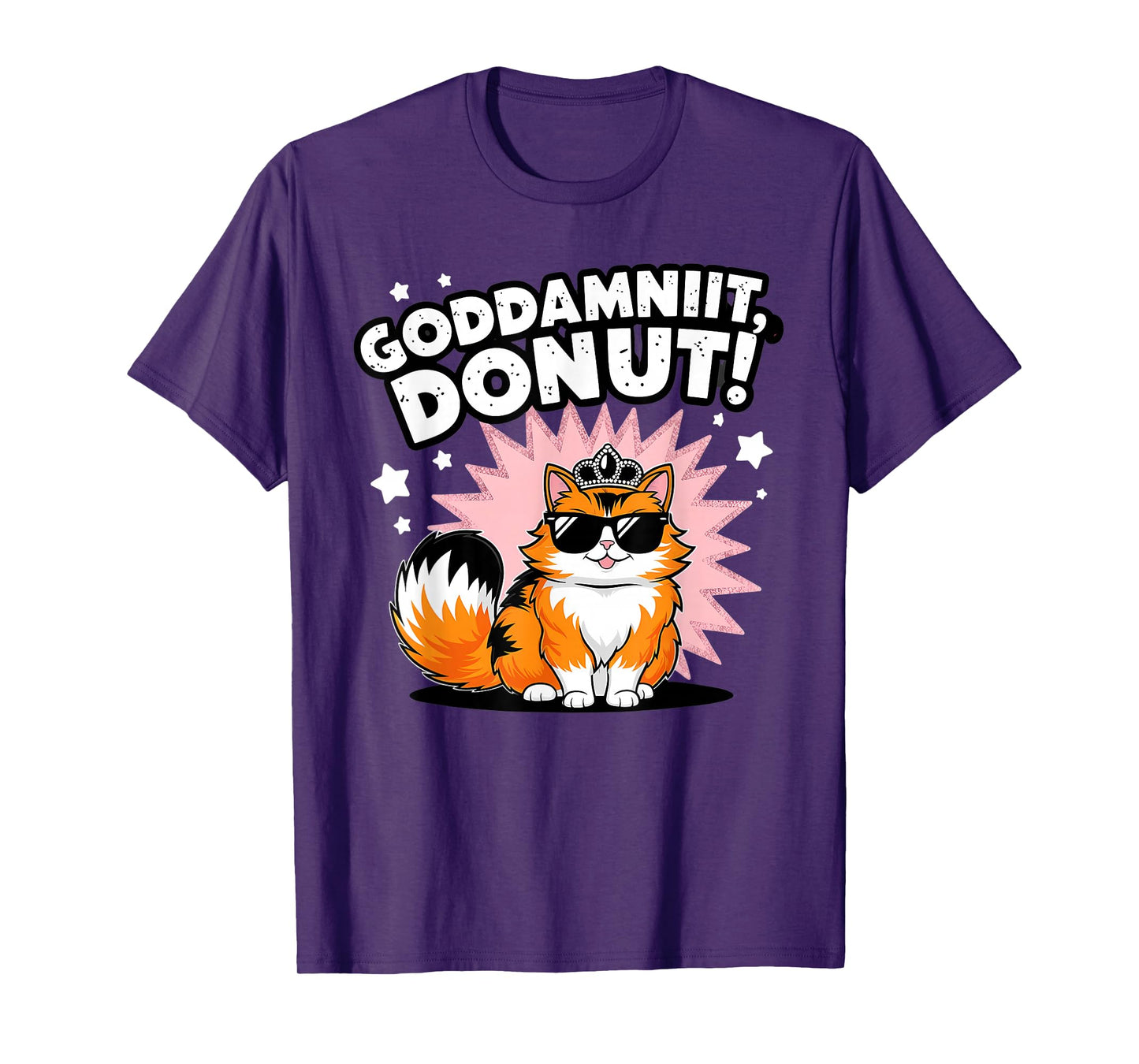 Funny Donut Quote Goddammit Donut cute Cat T-Shirt