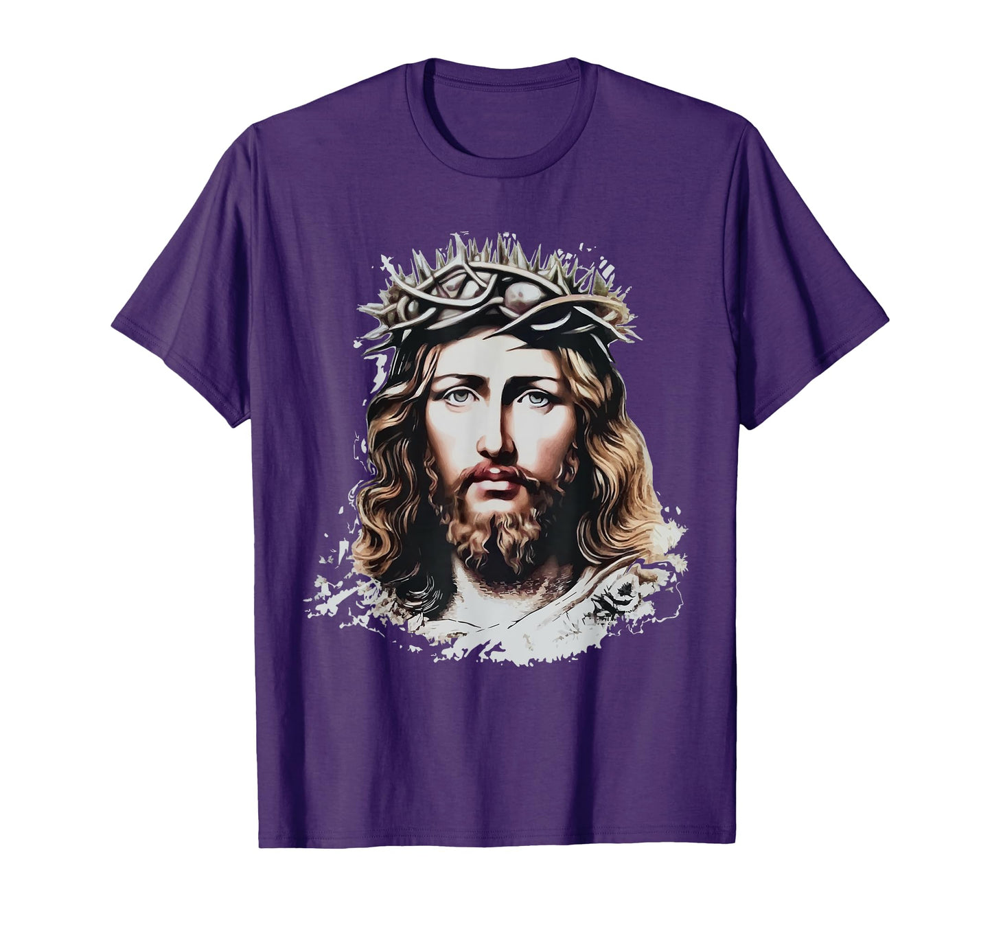 Face of Jesus Christ Crown of Thorns Catholic Faith T-Shirt