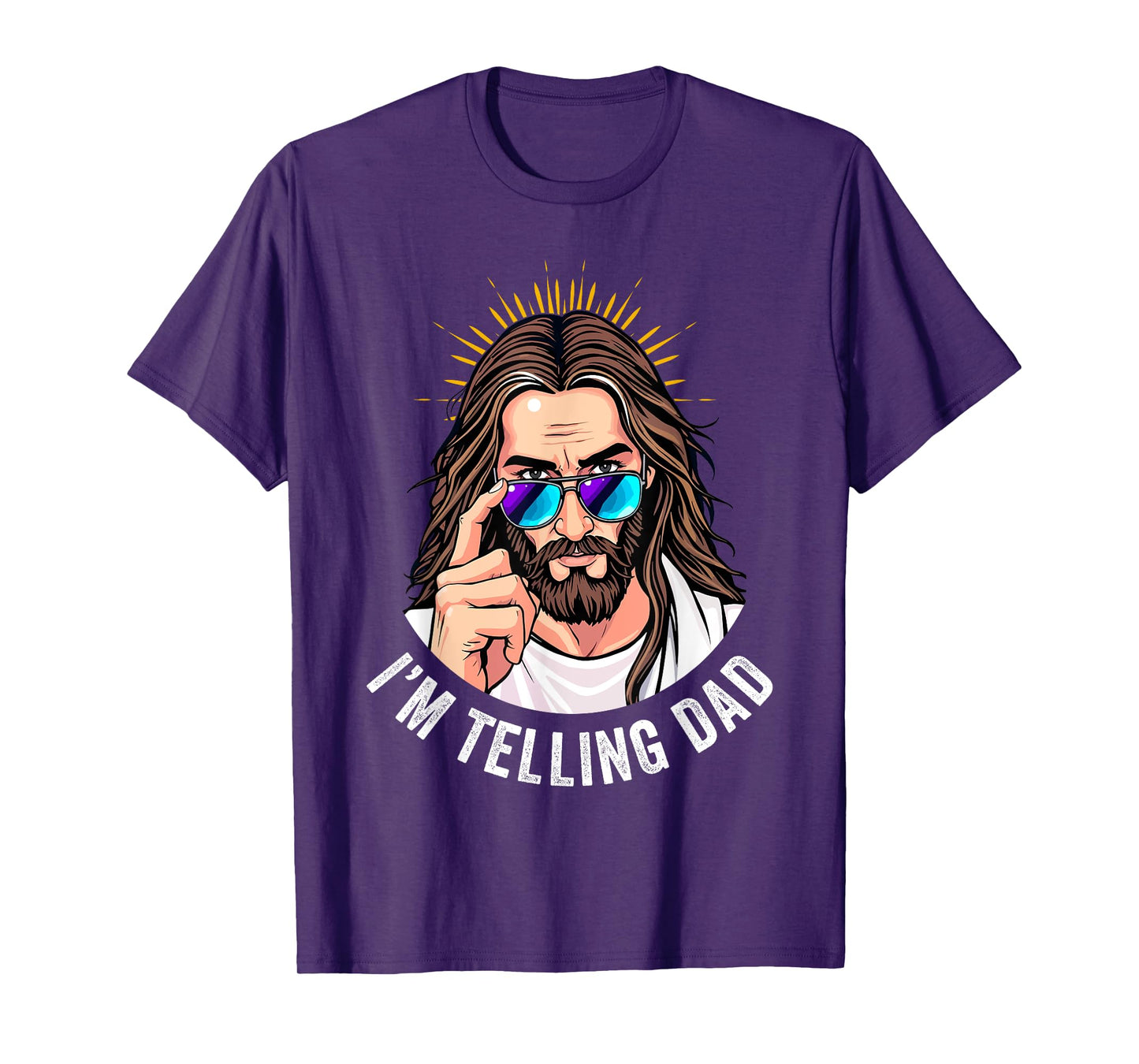 Funny Jesus I'm Telling Dad Religious T-Shirt