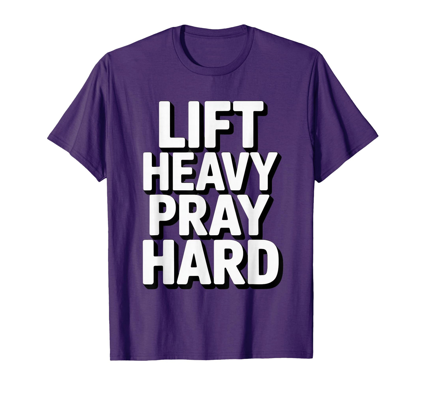 Lift Heavy Pray Hard Tshirt Gym Christian Gift Jesus Faith T-Shirt