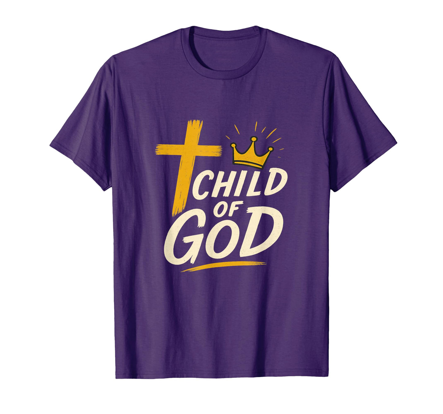 Christian Cross and Crown Graphic Tee - Child of God T-Shirt