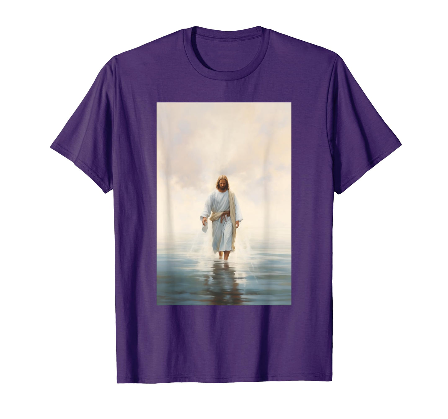 Jesus Walking On Water Christian Bible Faith God T-Shirt