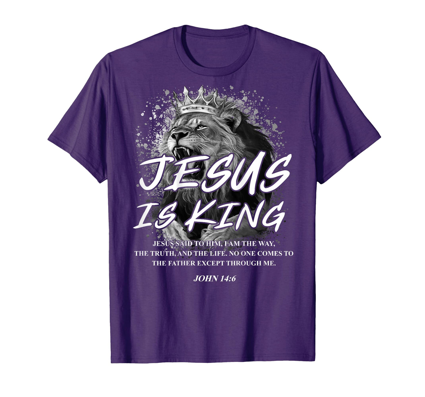 Jesus Is King John 14:6 Costume Christian Lion (On Back) T-Shirt
