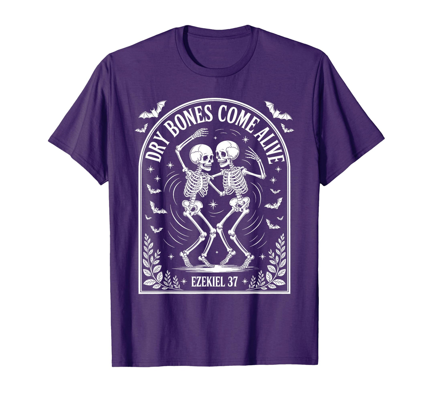 Dancing Skeleton Dry Bones Come Alive Christian Halloween T-Shirt
