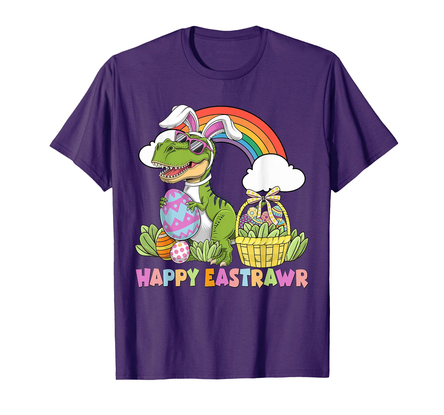 Happy Eastrawr With T-Rex Dinosaur For Toddler Easter T-Shirt