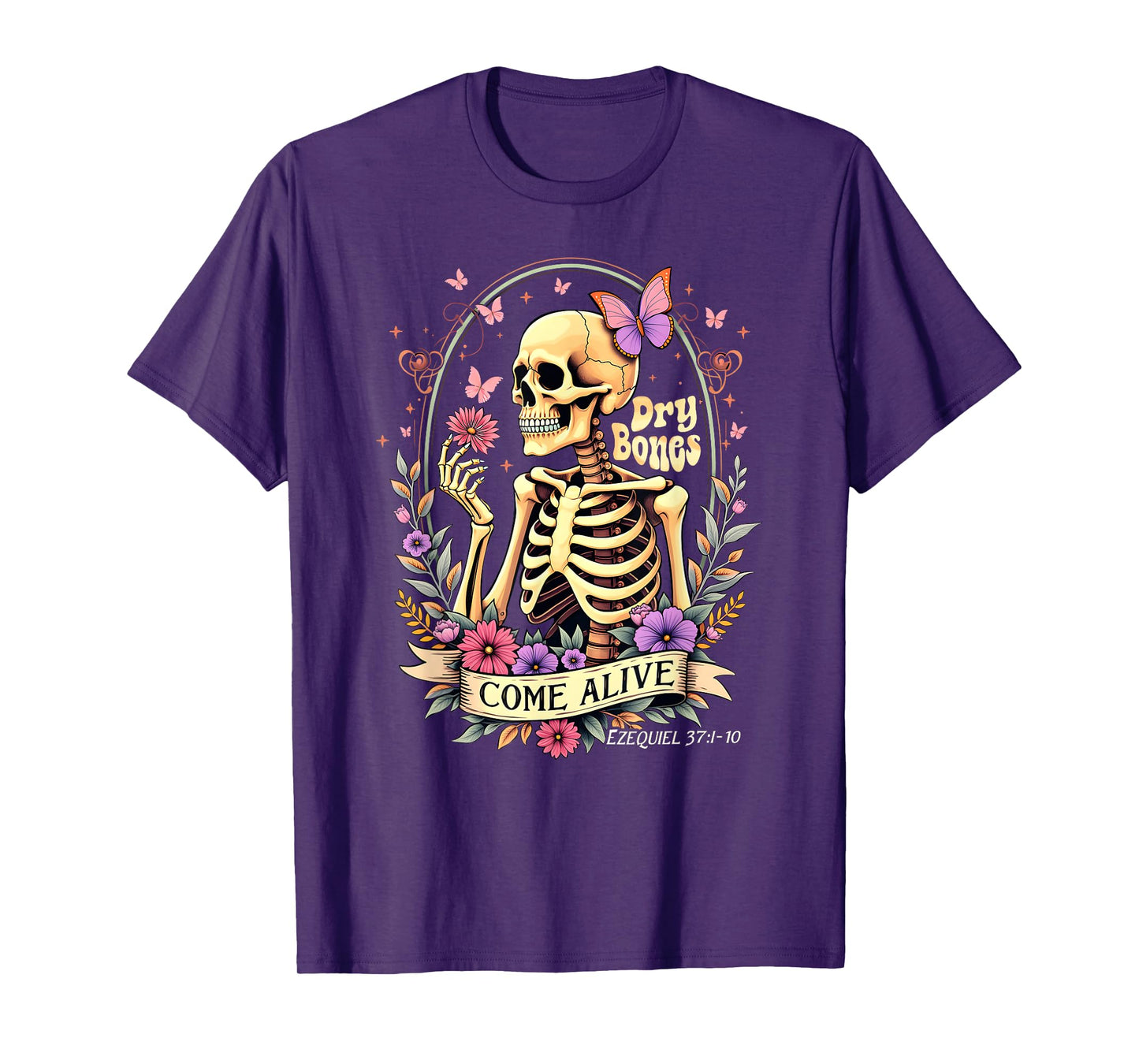 Halloween Dry Bones Come Alive Dancing Skeleton Christian T-Shirt