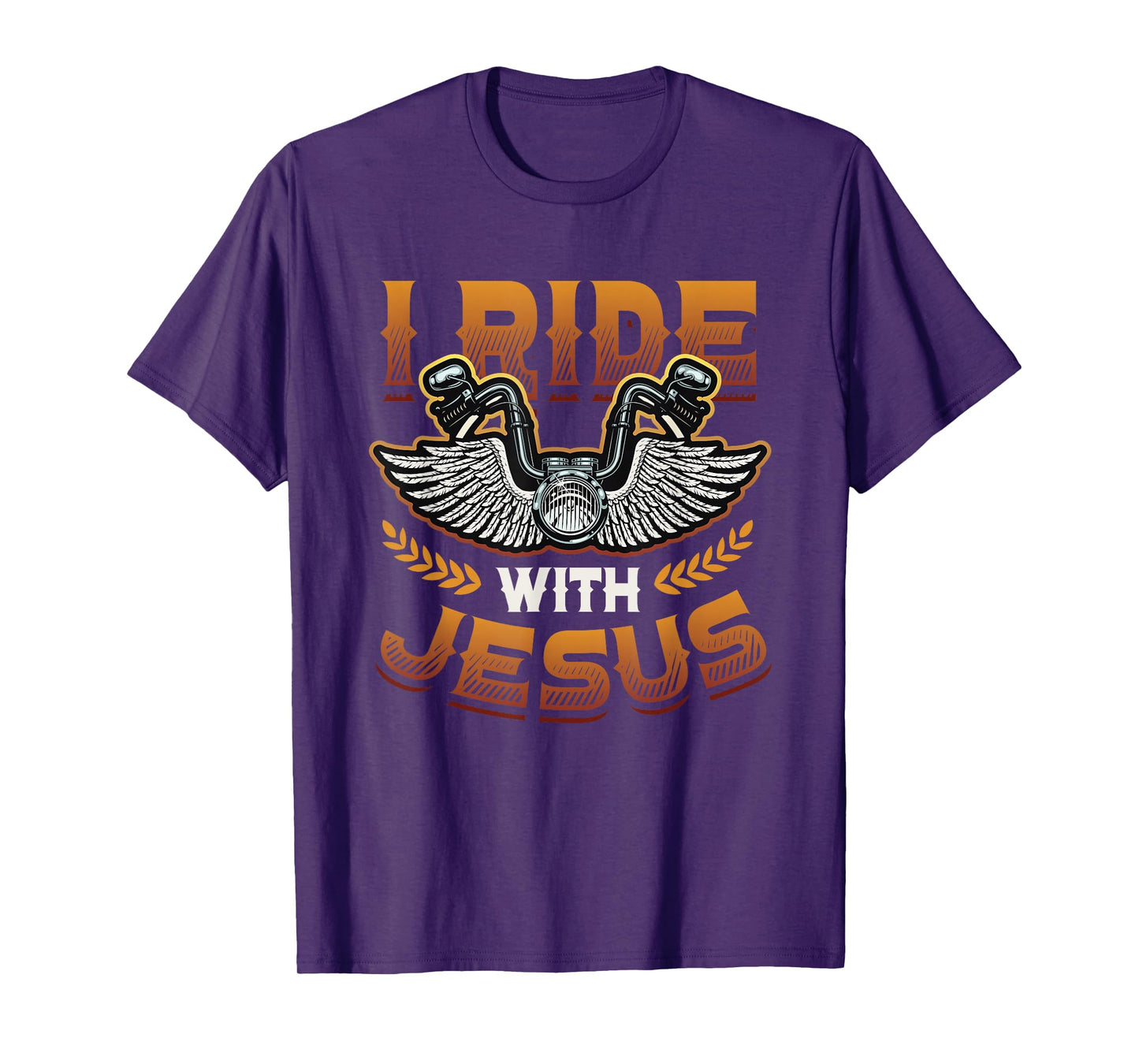 I Ride With Jesus Motorcycle Biker Christian T-Shirt