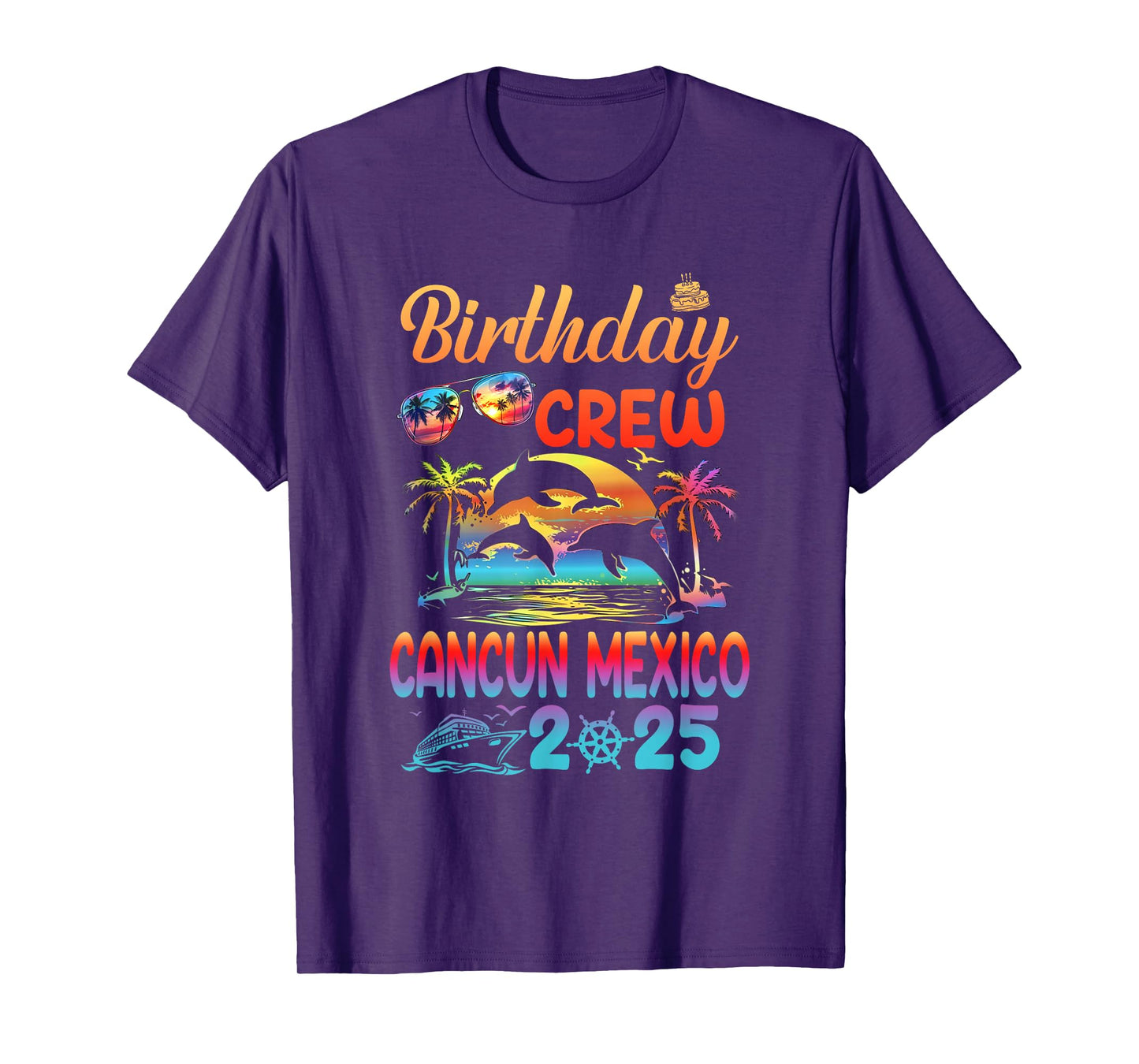 Cancun Mexico Birthday Trip Vacation 2025 Matching Group T-Shirt