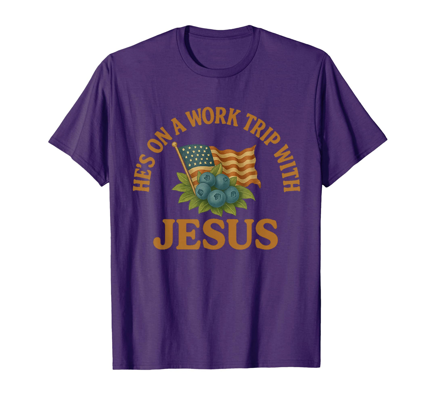 He's on a Work Trip with Jesus Christian Religious Jesus T-Shirt