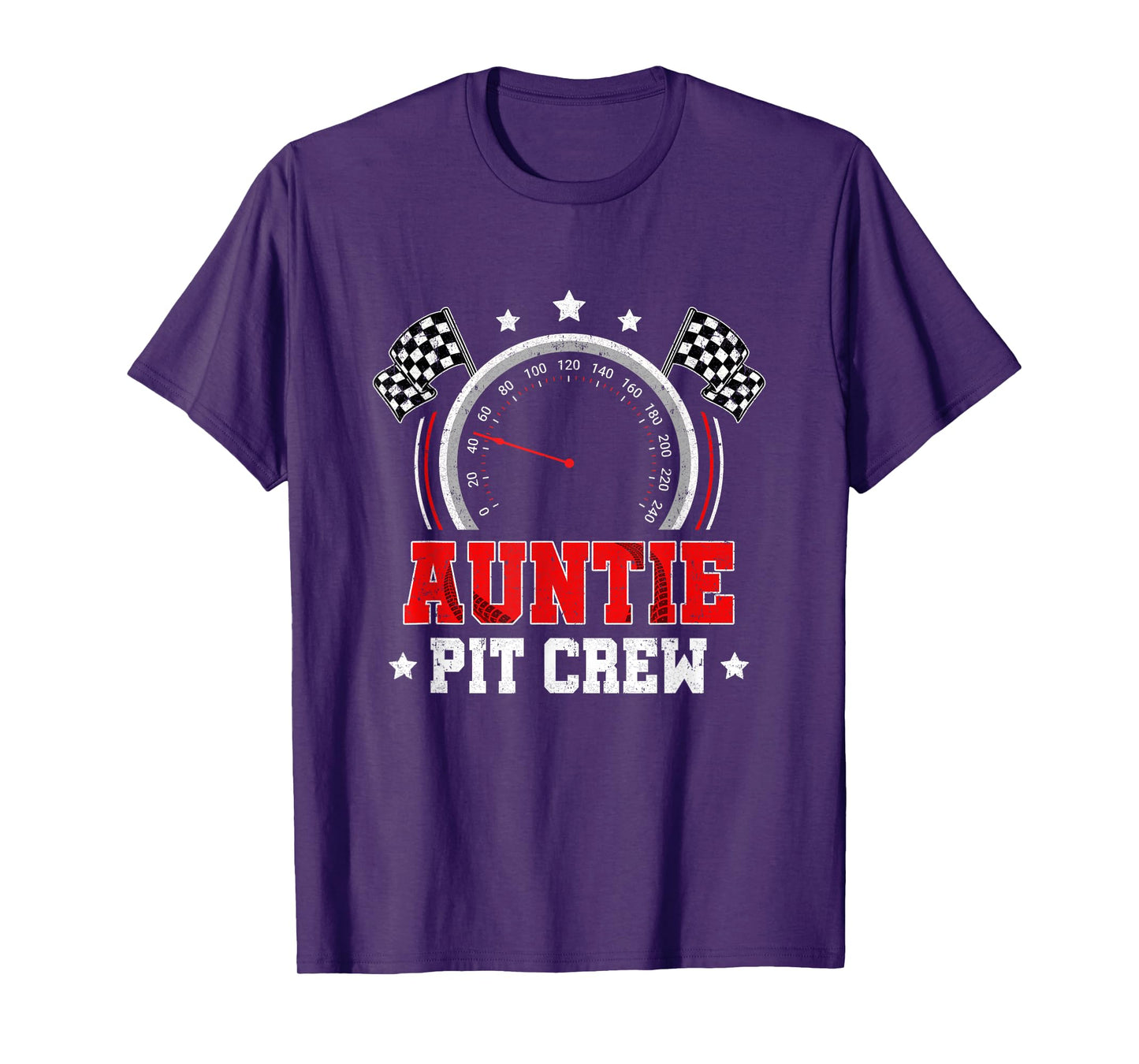 Auntie Pit Crew Race Car Birthday Party Racing Family T-Shirt