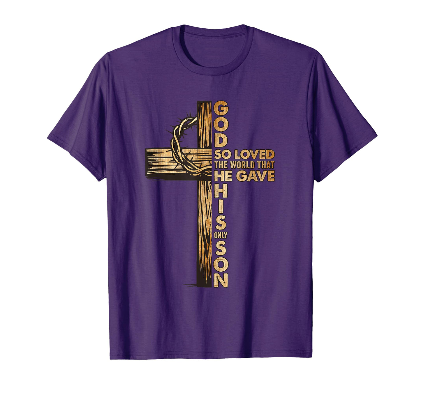 John 3:16 Jesus Christian Cross Bible Faith Religious T-Shirt
