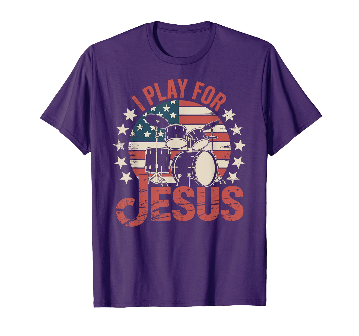 Funny Drummer Christian Faith I Play for Jesus T-Shirt