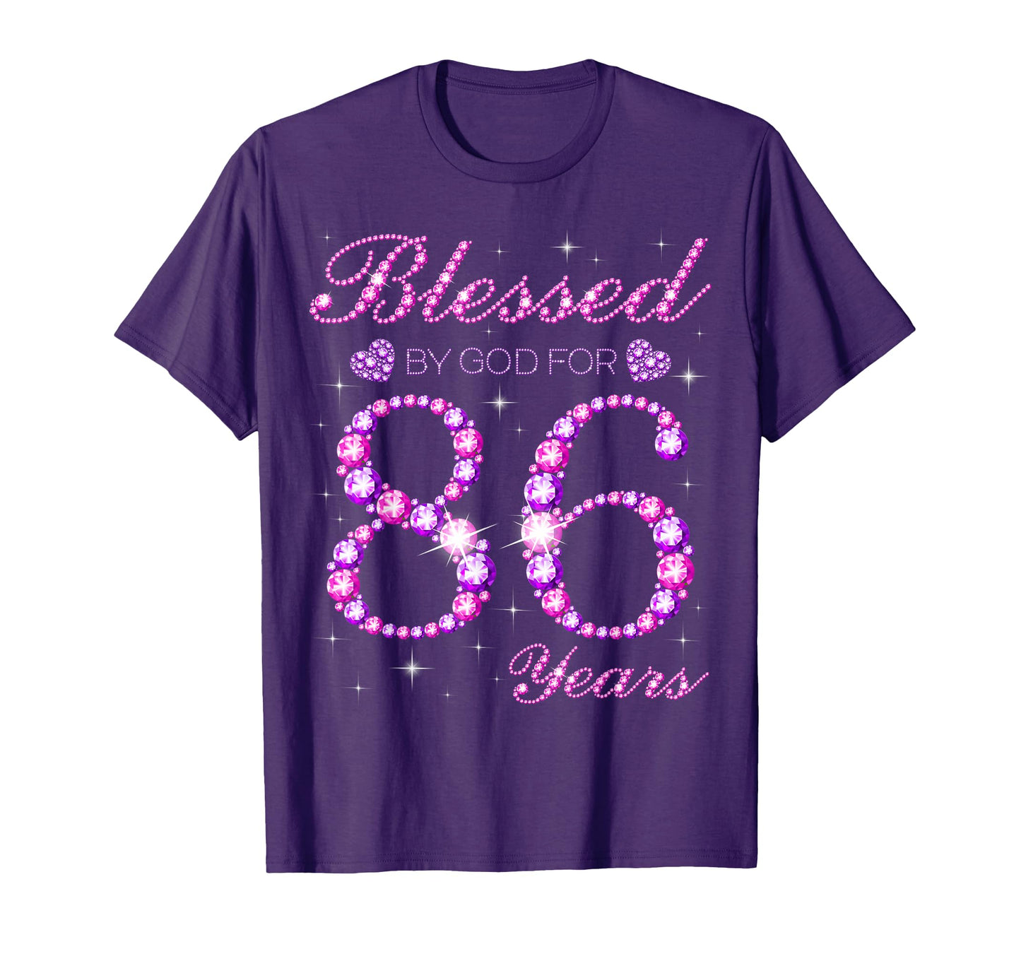 Blessed by God for 86 Years Old 86th Birthday Party T-Shirt