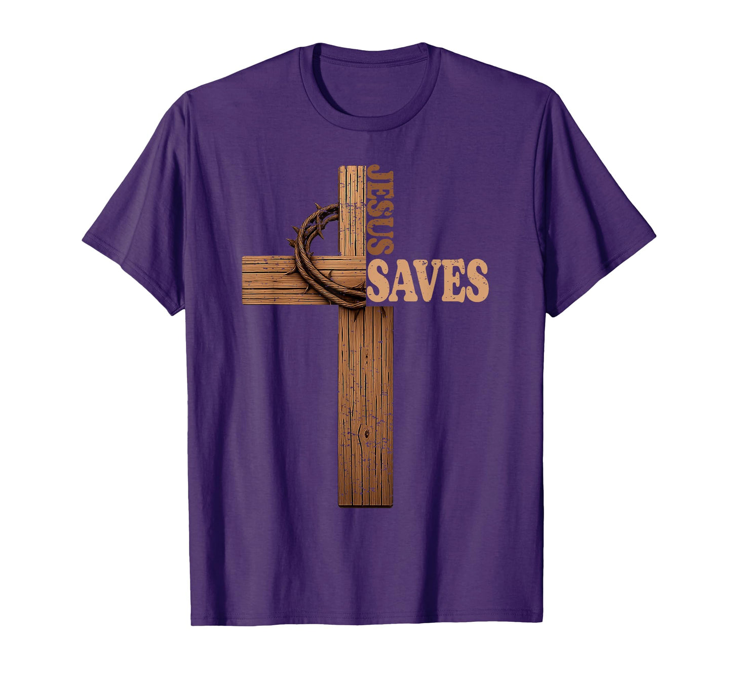 Jesus Saves Cross Subtle Christian Bible Religious Faith God T-Shirt