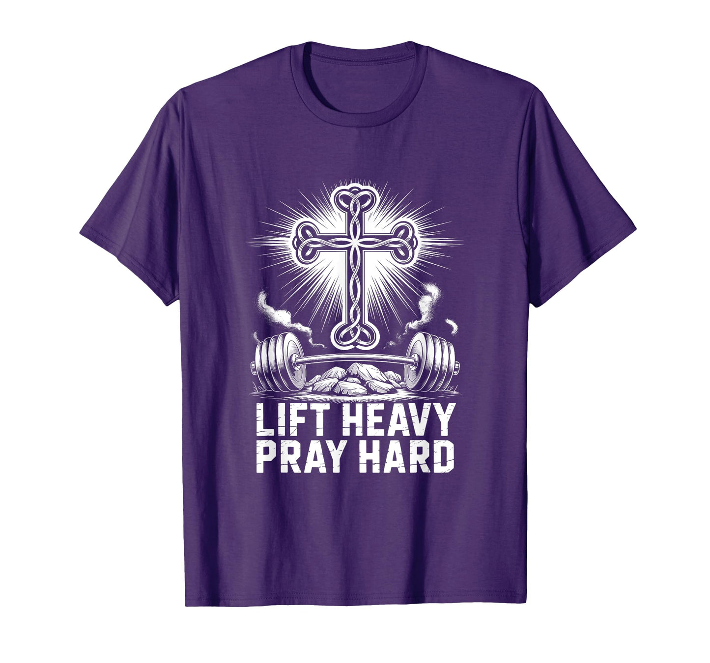 Lift Heavy Pray Hard Gym Christian Fitness Workout Men Women T-Shirt