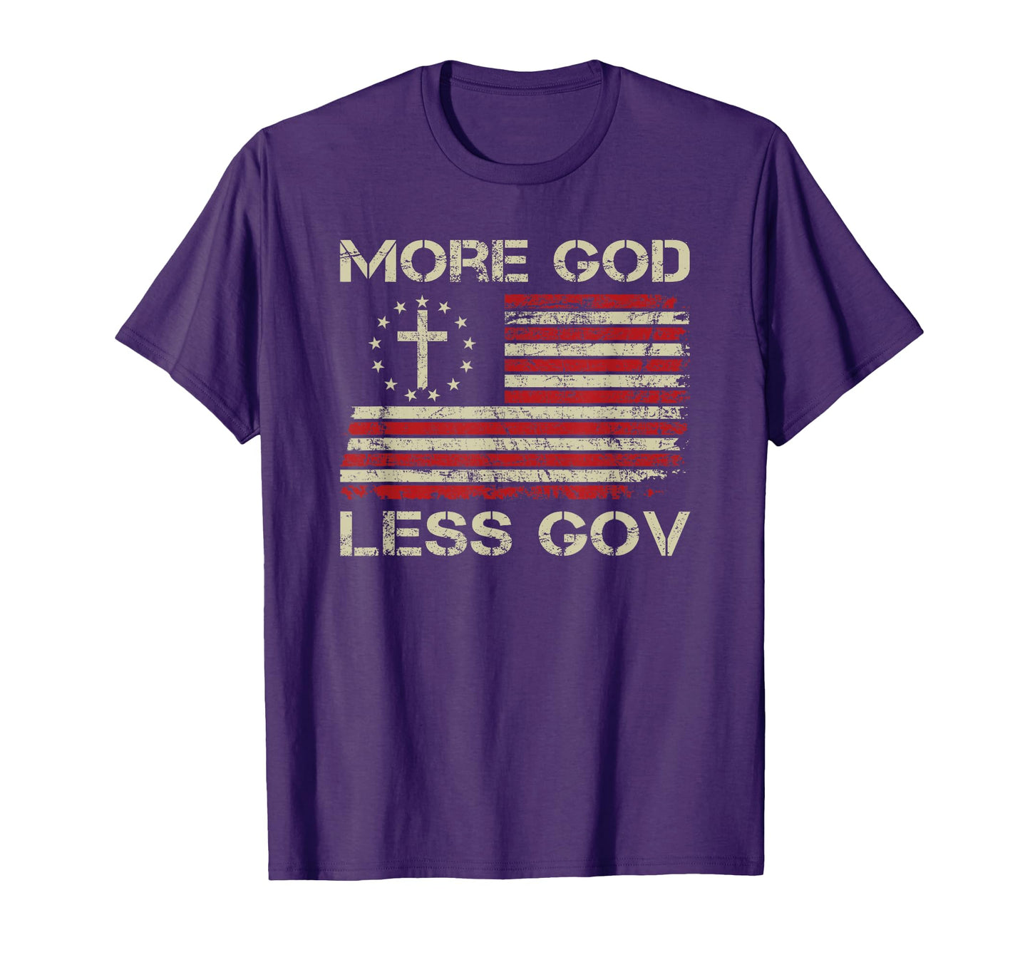 More God Less Gov - Patriotic Christian USA Anti Government T-Shirt
