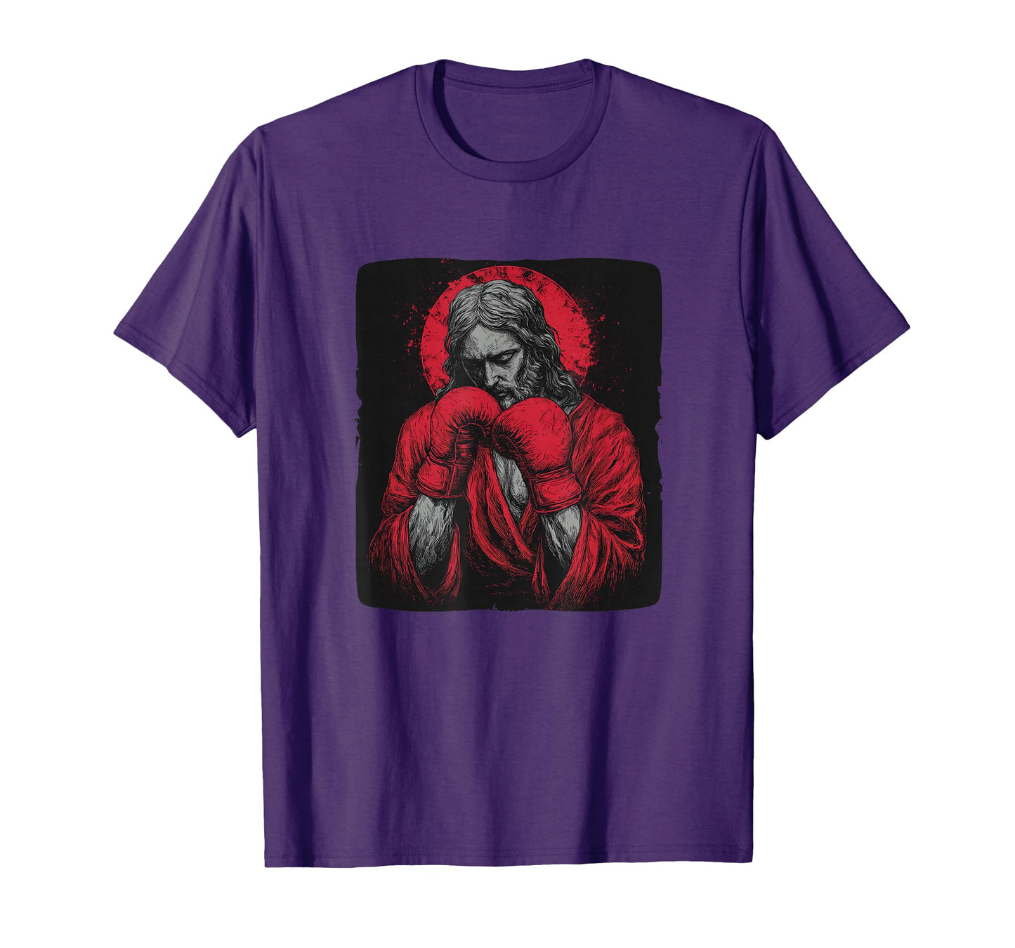 Funny Jesus with Boxing Gloves for God Lovers and Believer T-Shirt