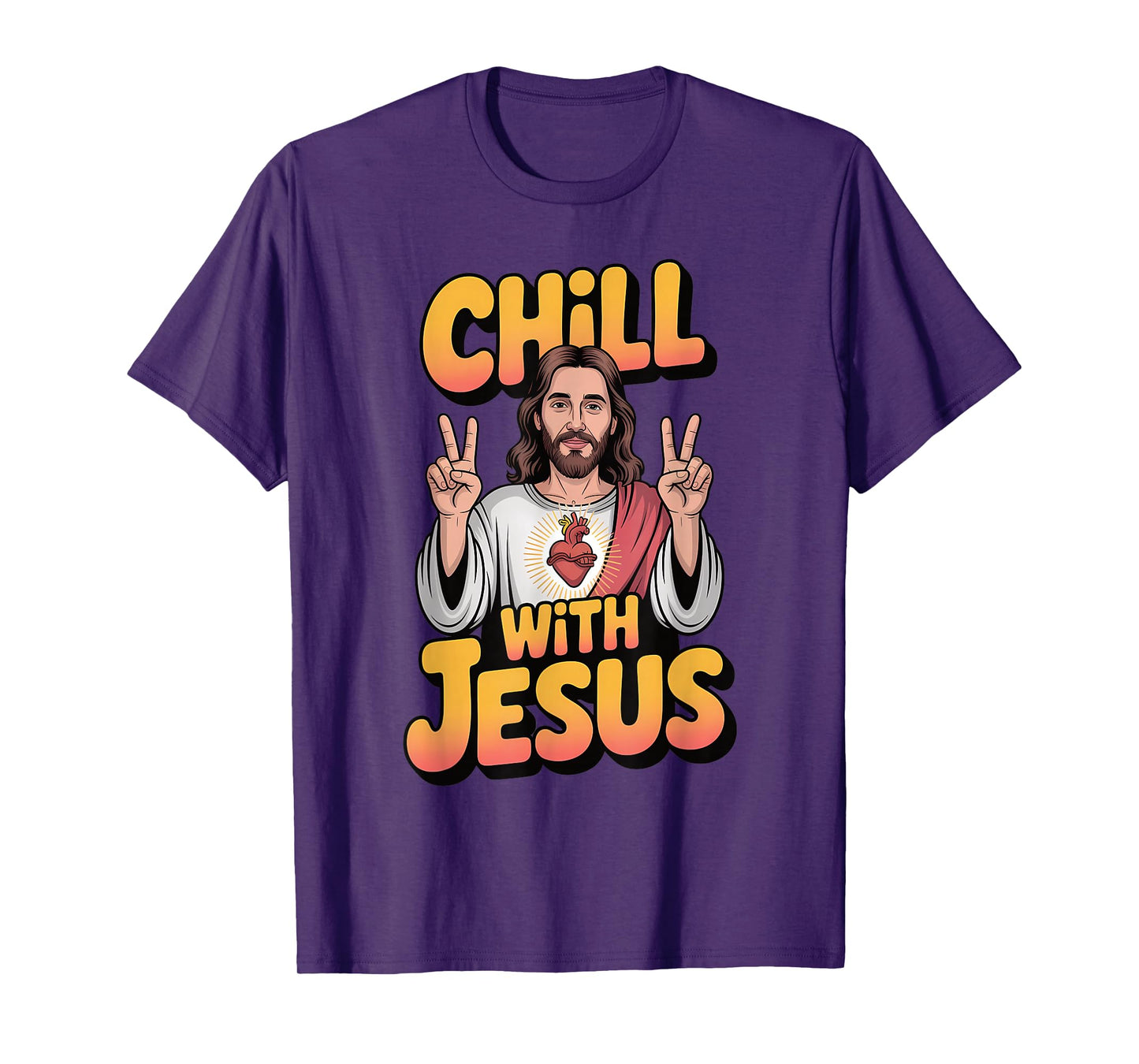 Chill with Jesus Funny Religious Faith Christian T-Shirt