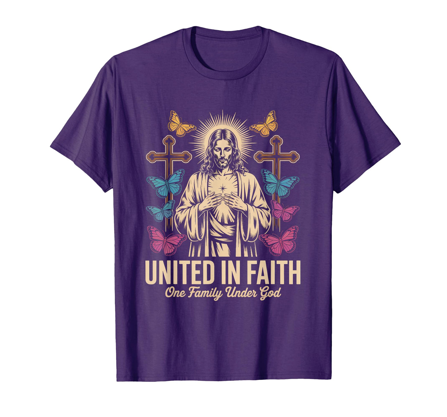 United in Faith Vintage Jesus Christian Streetwear T-Shirt