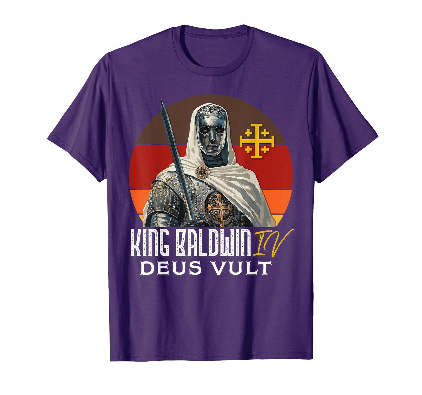 King Baldwin IV Jerusalem Cross Catholic T-Shirt