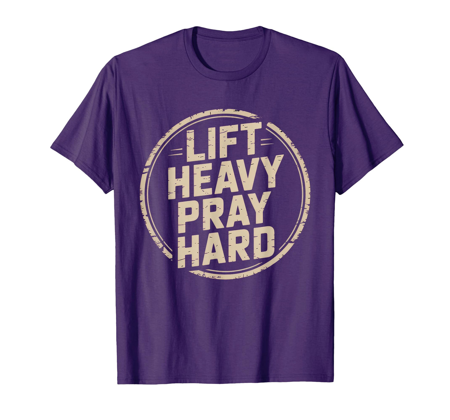 Lift Heavy Pray Hard Tshirt Gym Christian Gift Jesus Faith T-Shirt