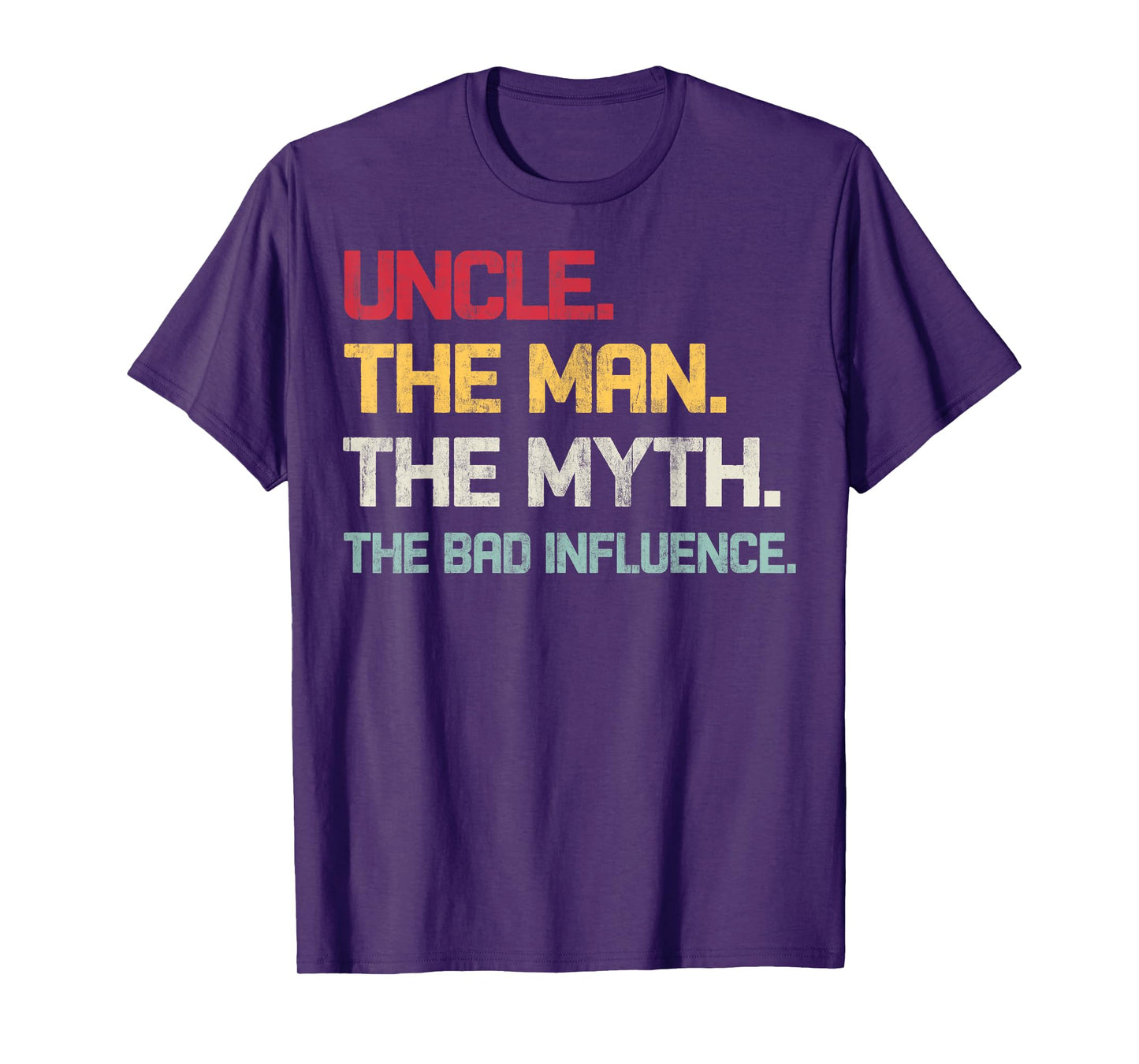 Vintage Uncle The Man The Myth The Bad Influence Retro T-Shirt