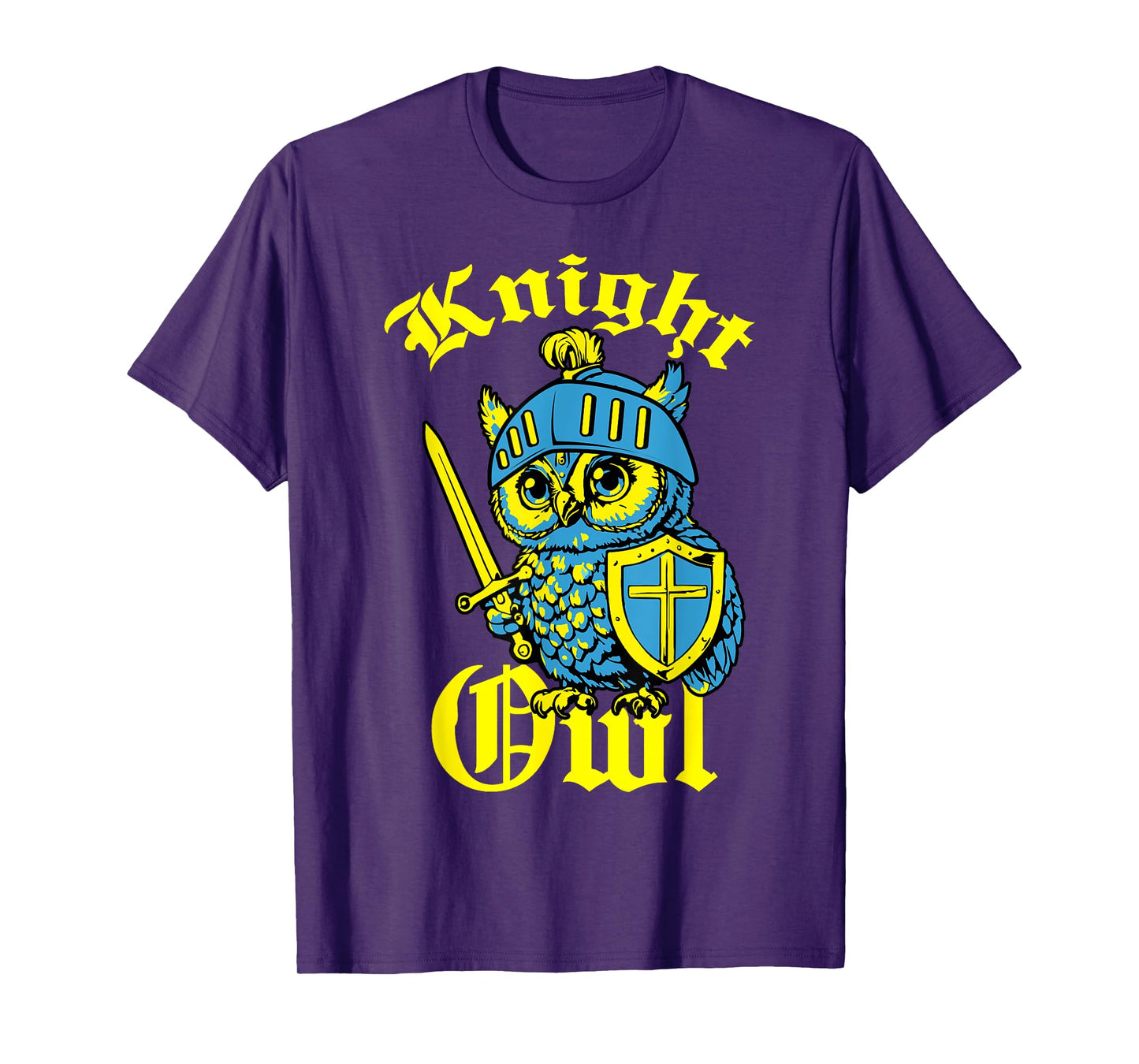 Knight Owl Funny Medieval Knights Ren Faire Jousting T-Shirt