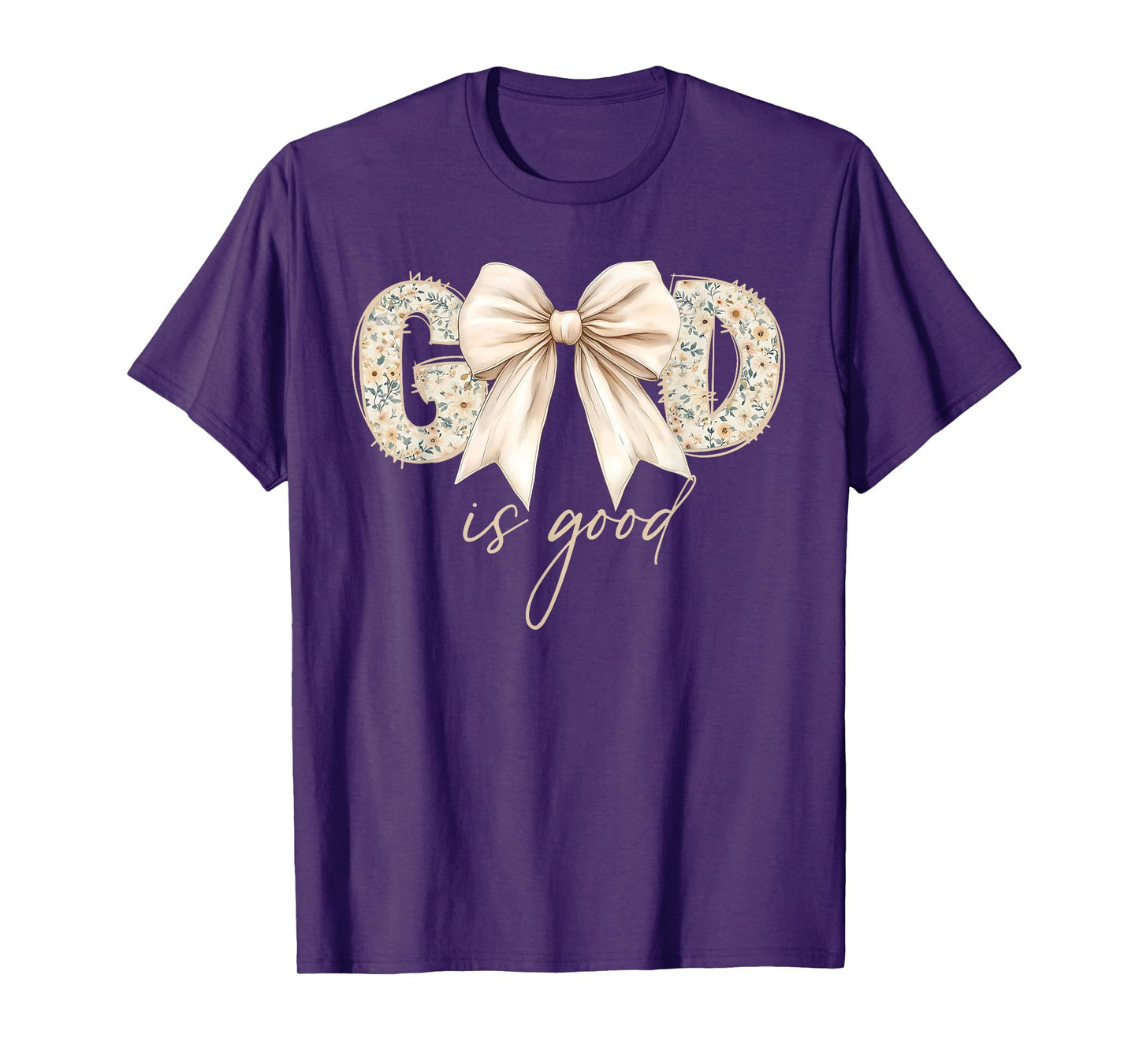 God is Good Coquette Bow Jesus Christian Faith Religious T-Shirt