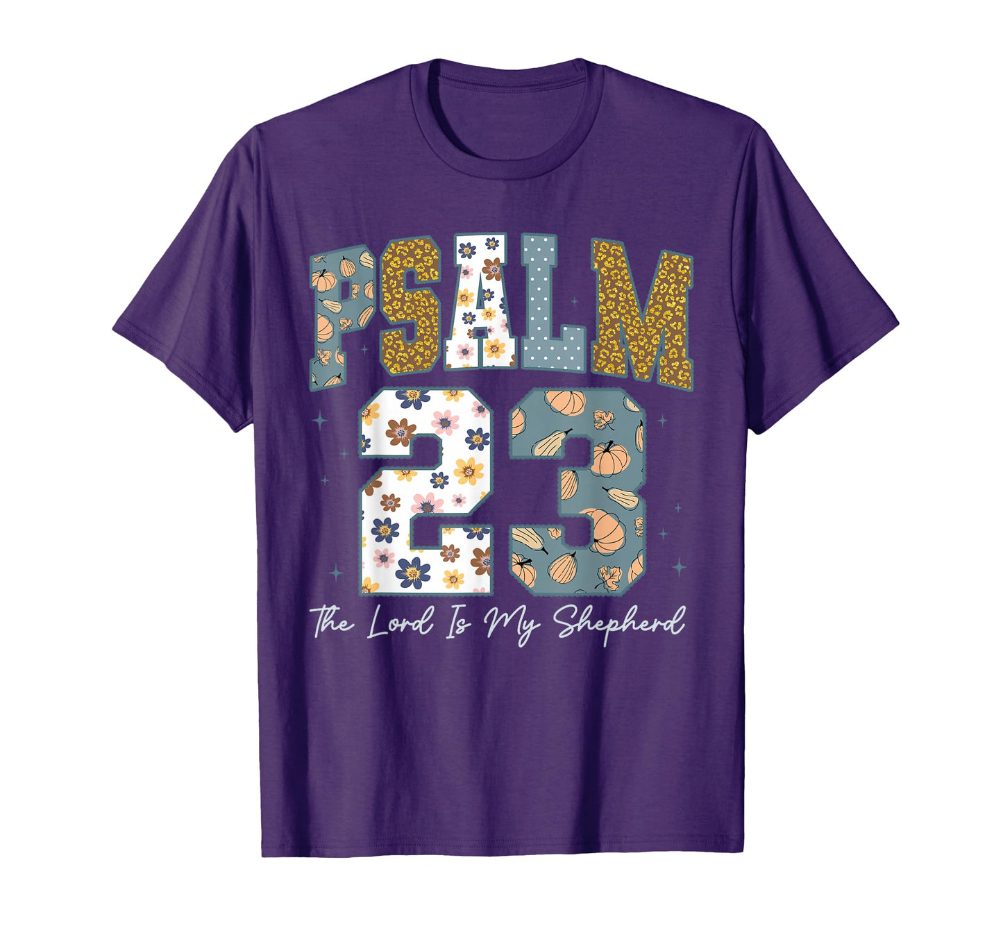 Christian Psalm 23 Retro The Lord is My Shepherd Bible Verse T-Shirt