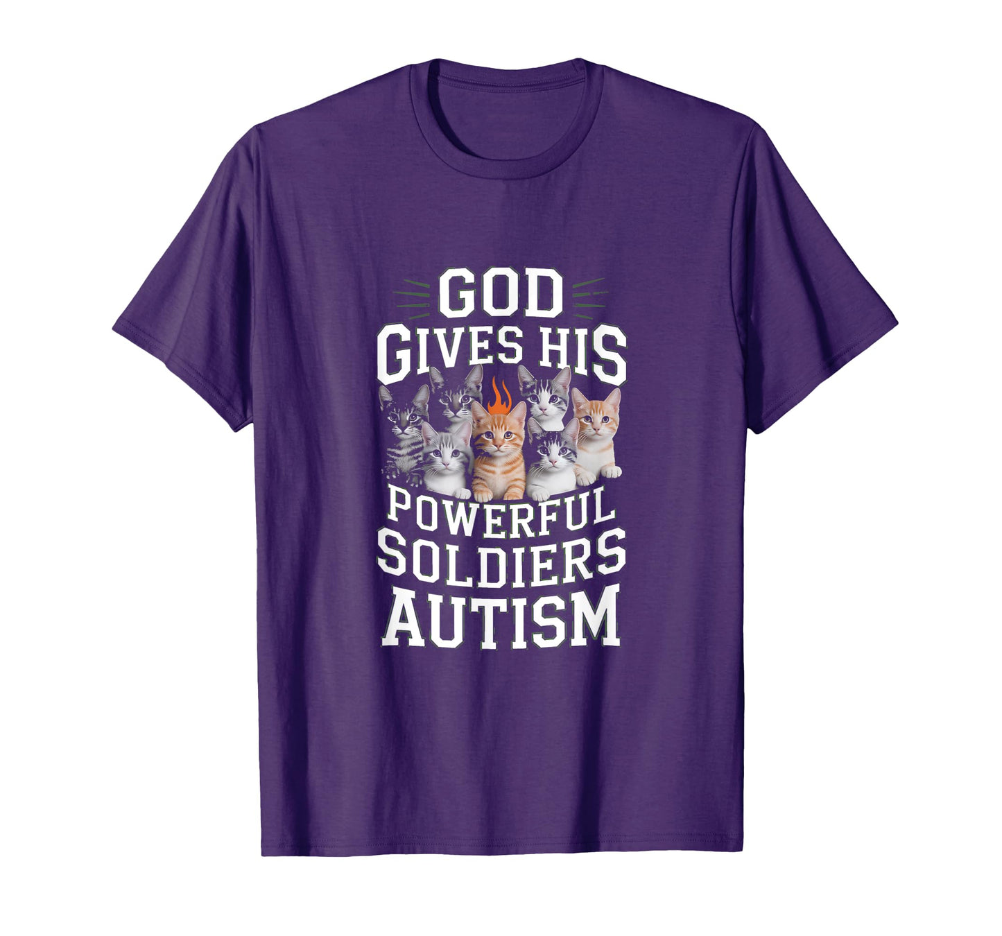 God-Gives His Most-Powerful-Autism Funny Cat Meme-Bootleg T-Shirt