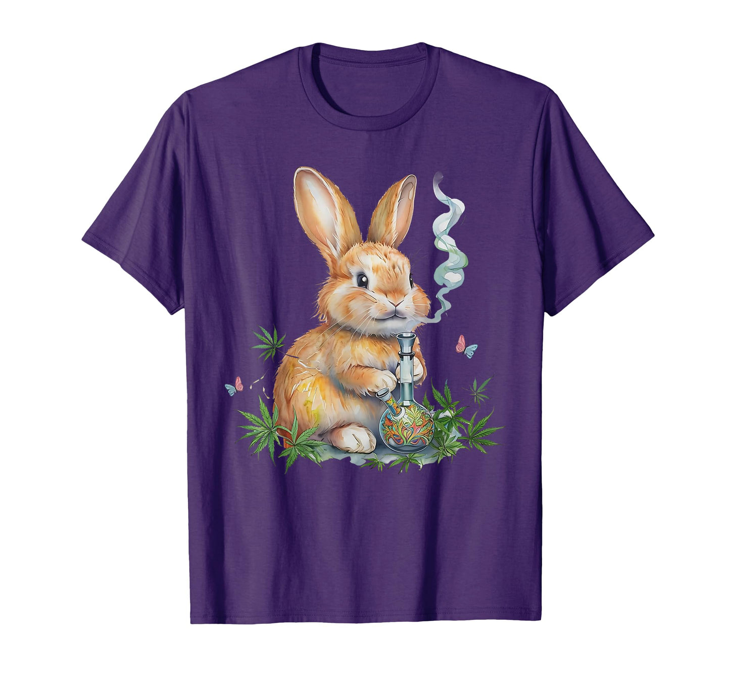 Happy 420 Easter Day Bunny Smoking Weed Marijuana Funny 420 T-Shirt