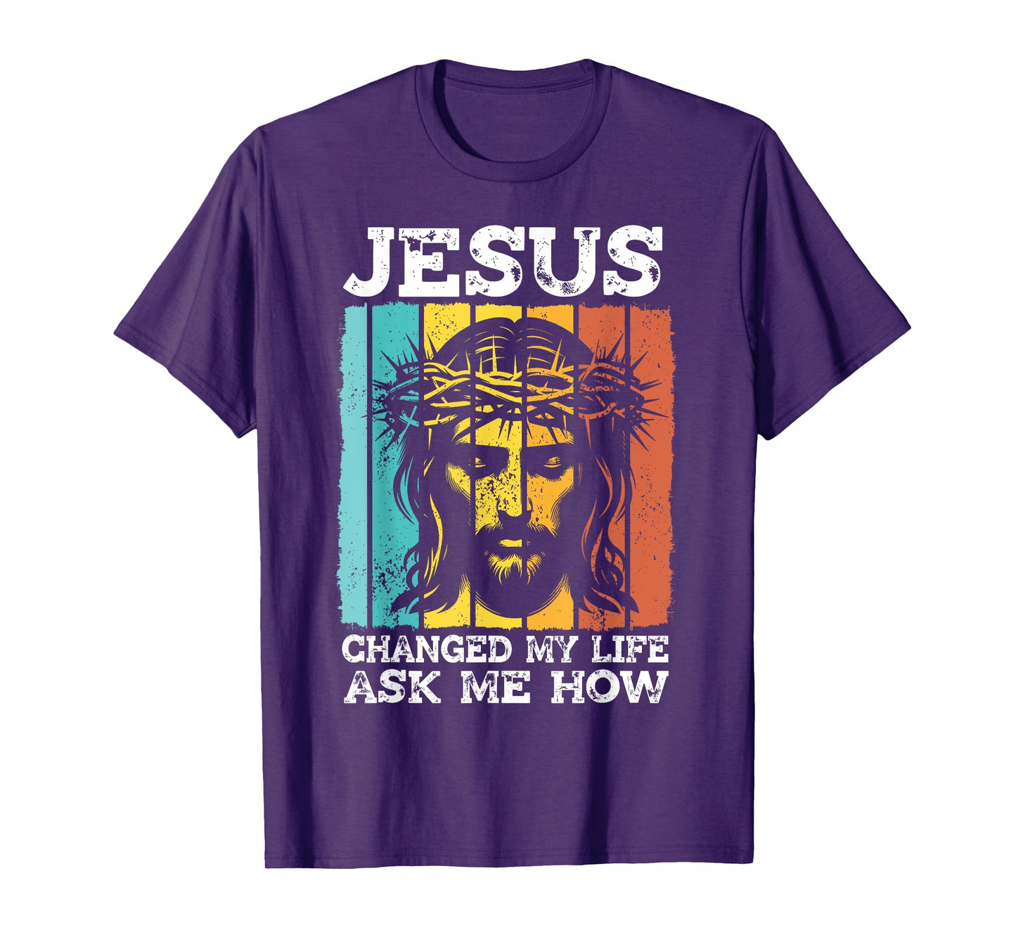 Jesus Changed My Life Ask Me How Retro Christian Religious T-Shirt