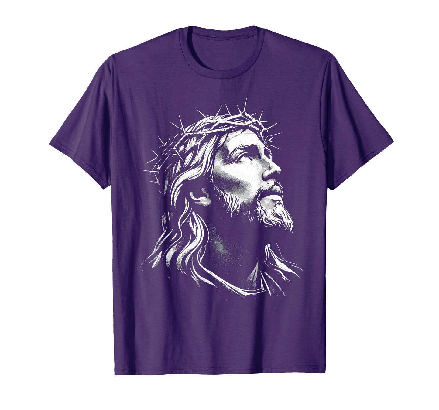 Jesus Christ Face With Crown Of Thorns God Bible T-Shirt