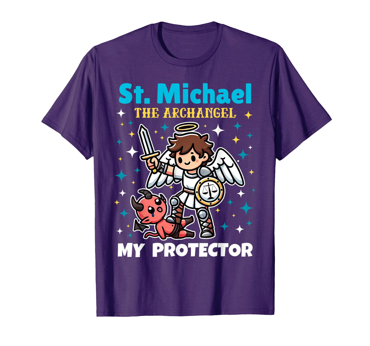 Saint Michael the Archangel Catholic Archangel Pray for kids T-Shirt