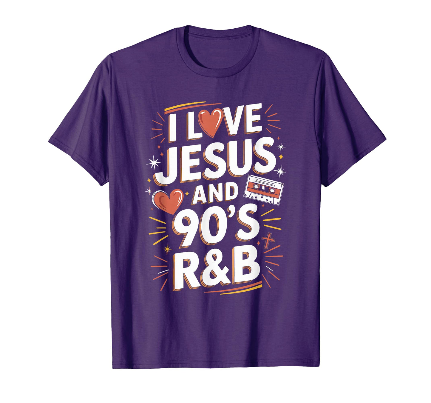 I Love Jesus and 90s RNB Quote Design T-Shirt