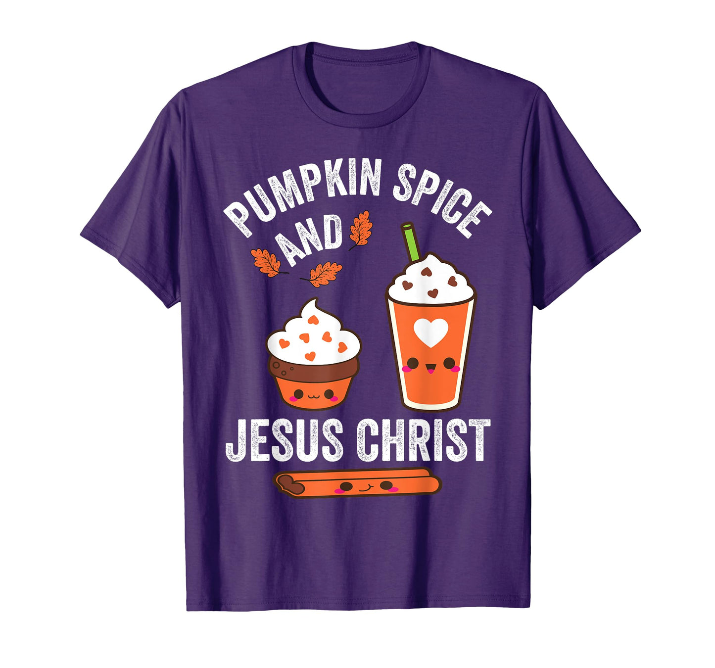 PUMPKIN SPICE AND JESUS CHRIST WOMENS FALL CHRISTIAN LOVERS T-Shirt