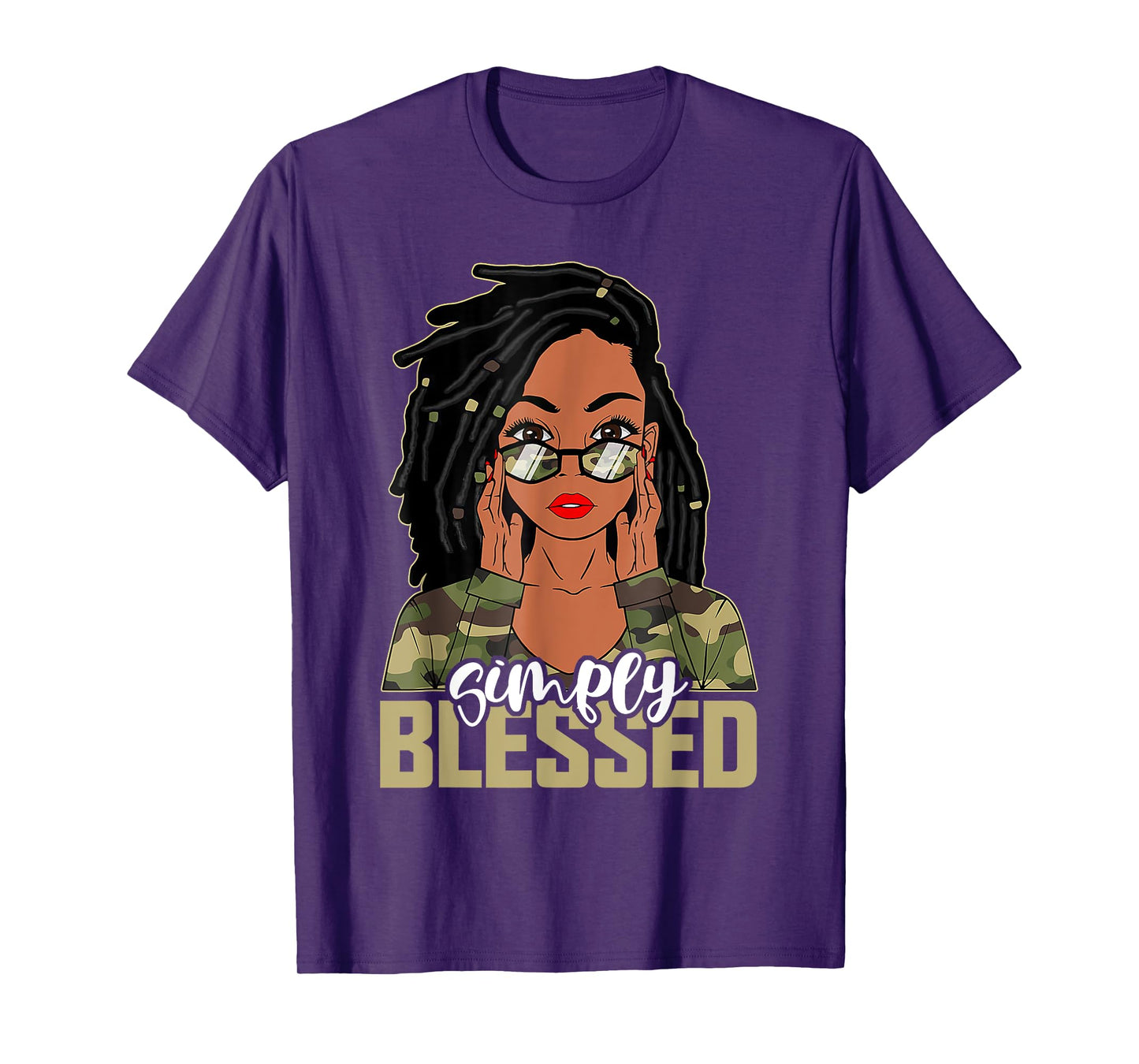 Blessed Black Woman Praying Afro African American Christian T-Shirt