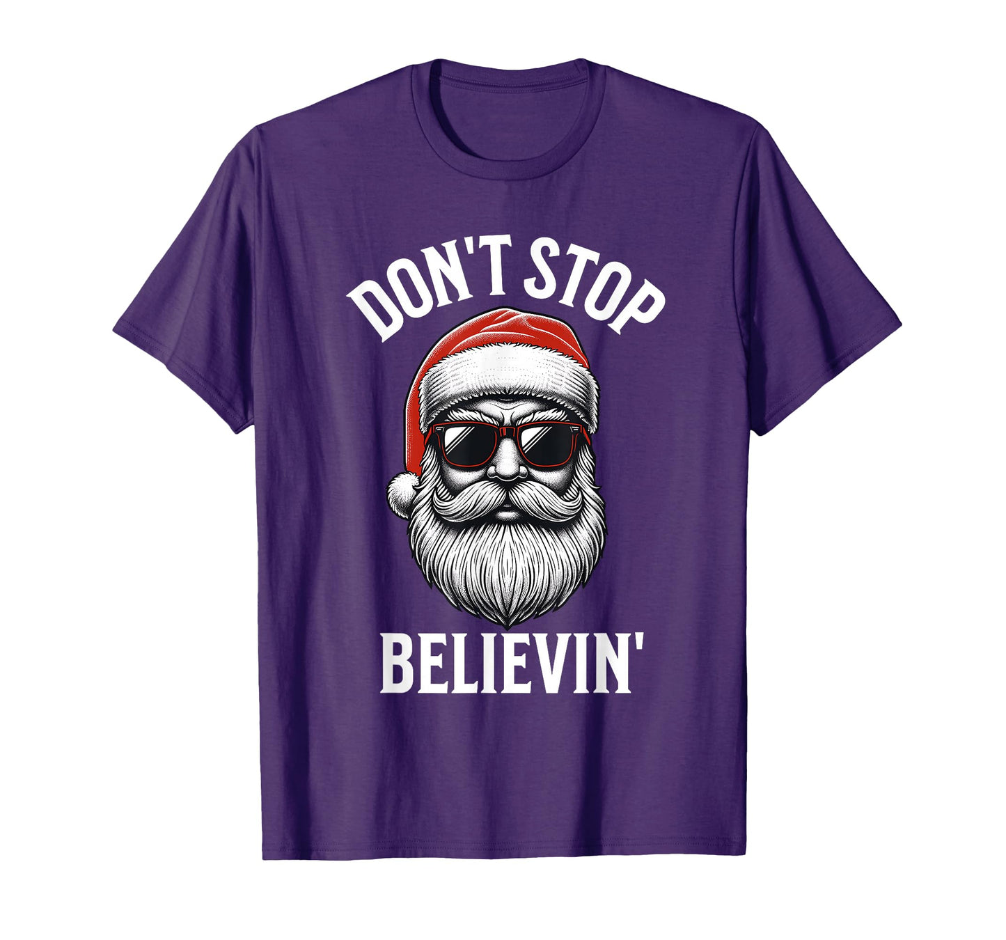Don't Stop Believing Santa Claus Men Funny Christmas Boys T-Shirt
