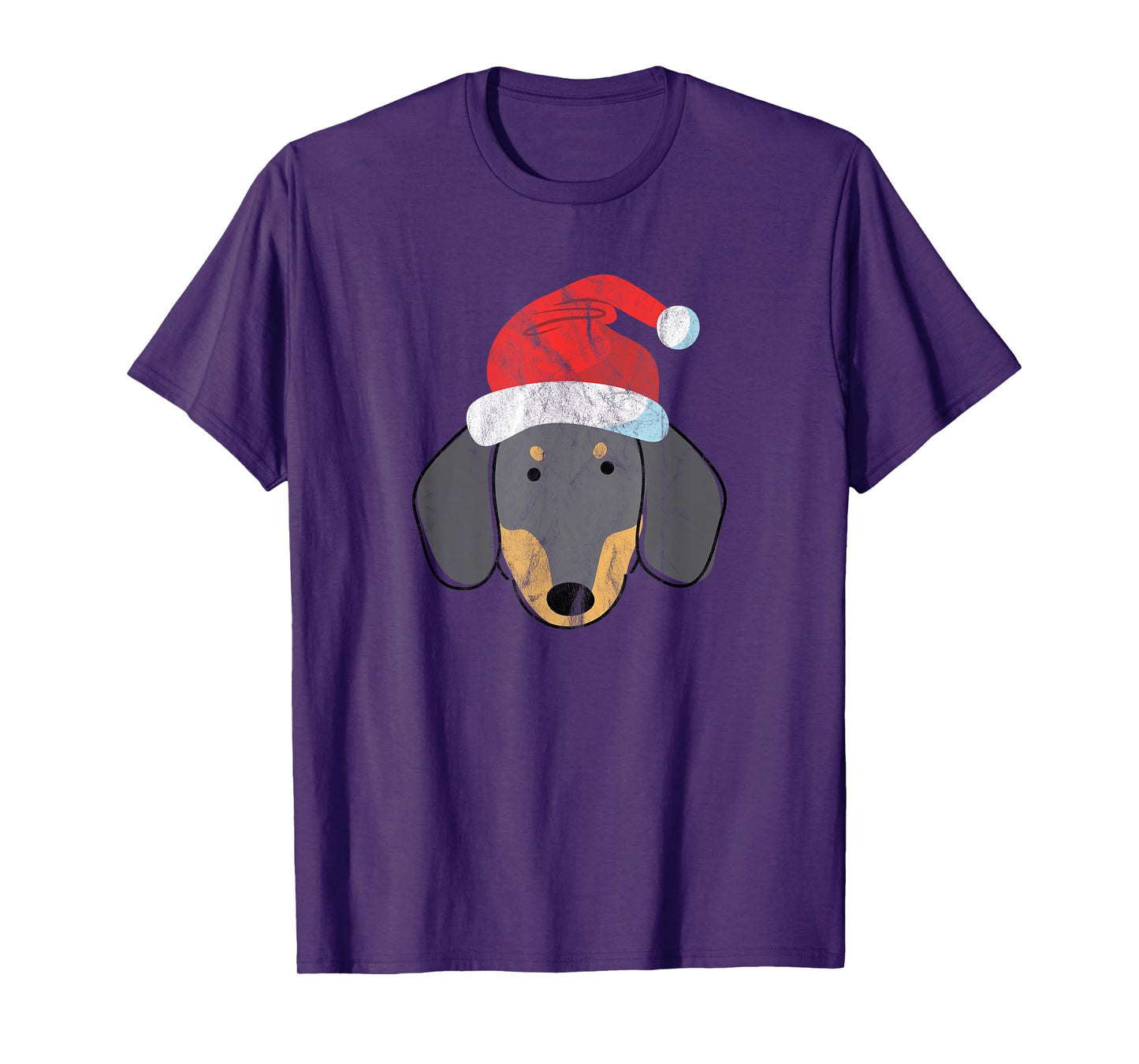 Santa Hat Dachshund PJs Christmas Xmas Wiener Weiner Dog Men Women T-Shirt