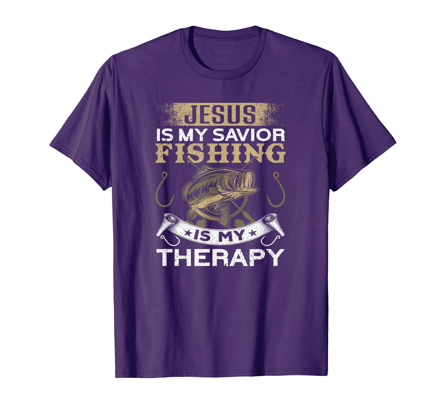 Jesus Is My Savior. Fishing Is My Therapy | Funny Fishing T-Shirt
