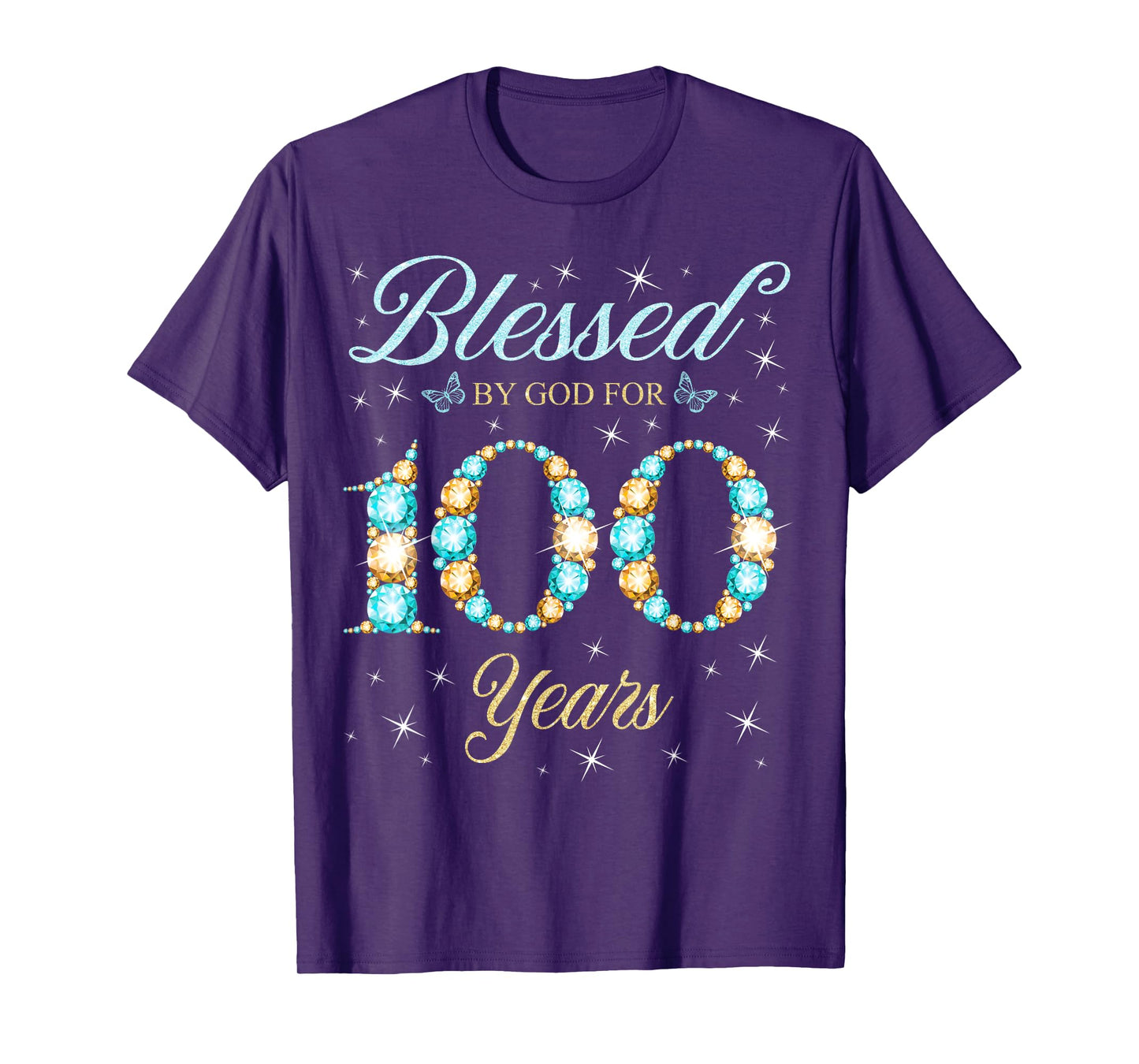 Blessed By God For 100 Years Old 100th Birthday Party B-Day T-Shirt