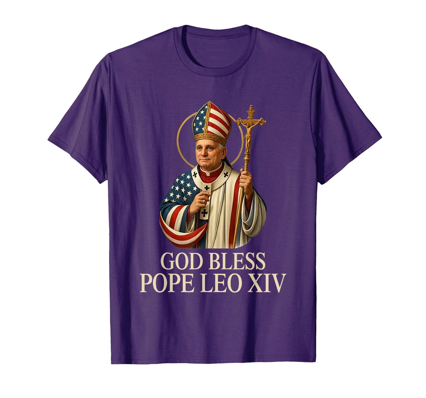 God Bless New Pope Leo XIV Catholic Church Faith Sunday Mass T-Shirt