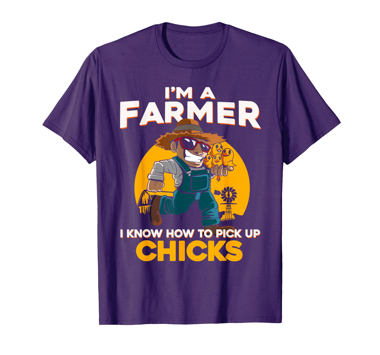 I’m A Farmer I Know How To Pick Up Chicks Funny Farmers T-Shirt