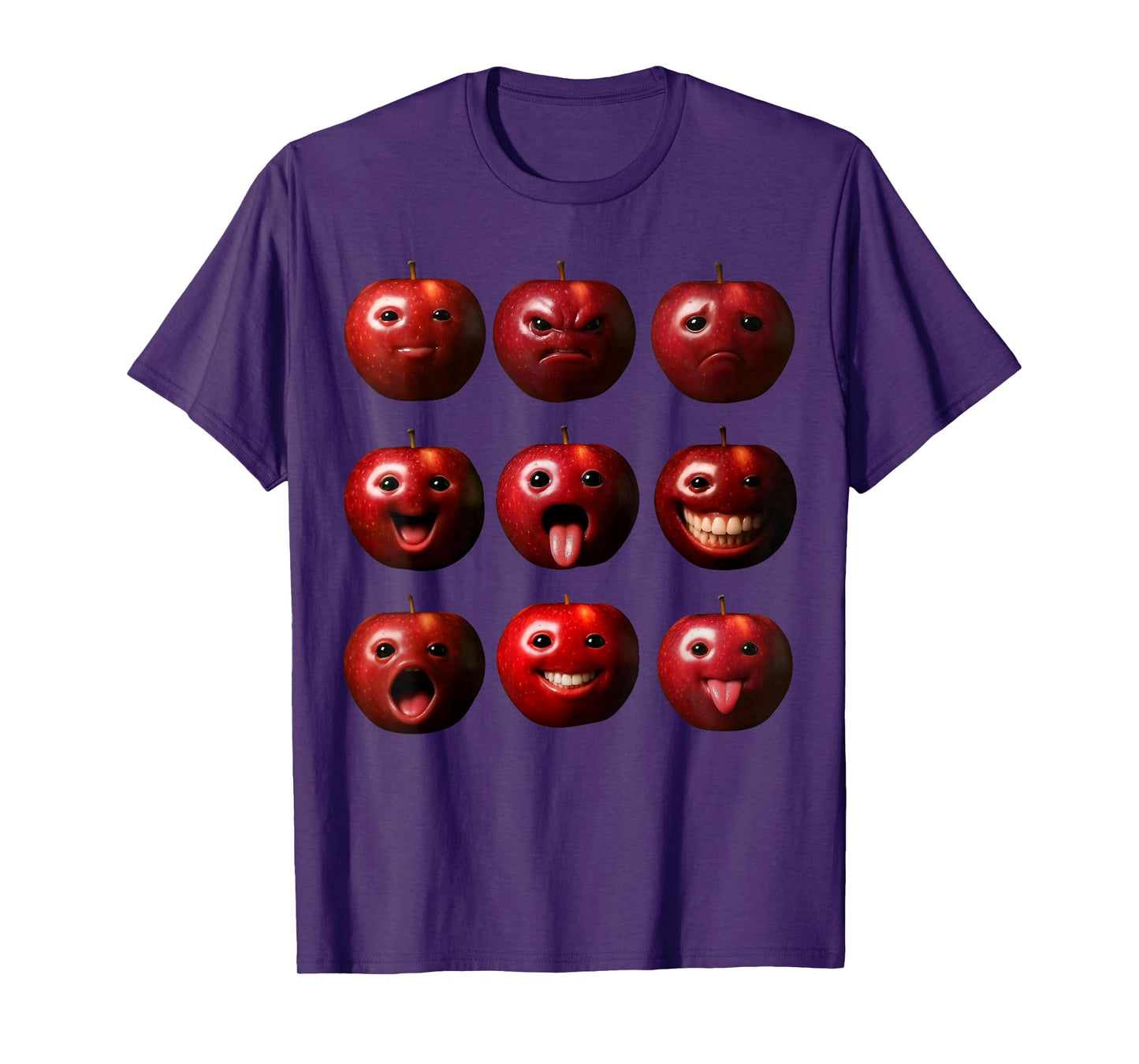 Funny Silly AI Apple gen z Meme BrainRot Humor Fruit Lovers T-Shirt