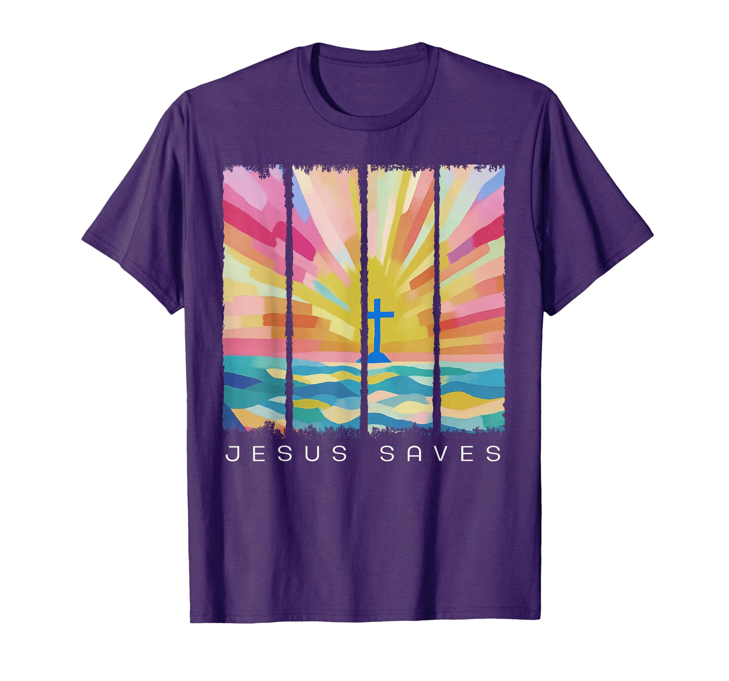 Jesus Saves Christian Cross God Faith Bible Religious Pray T-Shirt