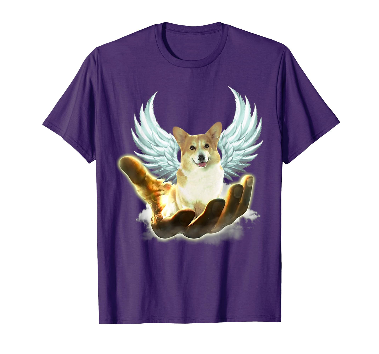 Angel Corgi Golden Hand Heaven Wings God T-Shirt
